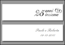 Bigliettini Nozze d� Argento